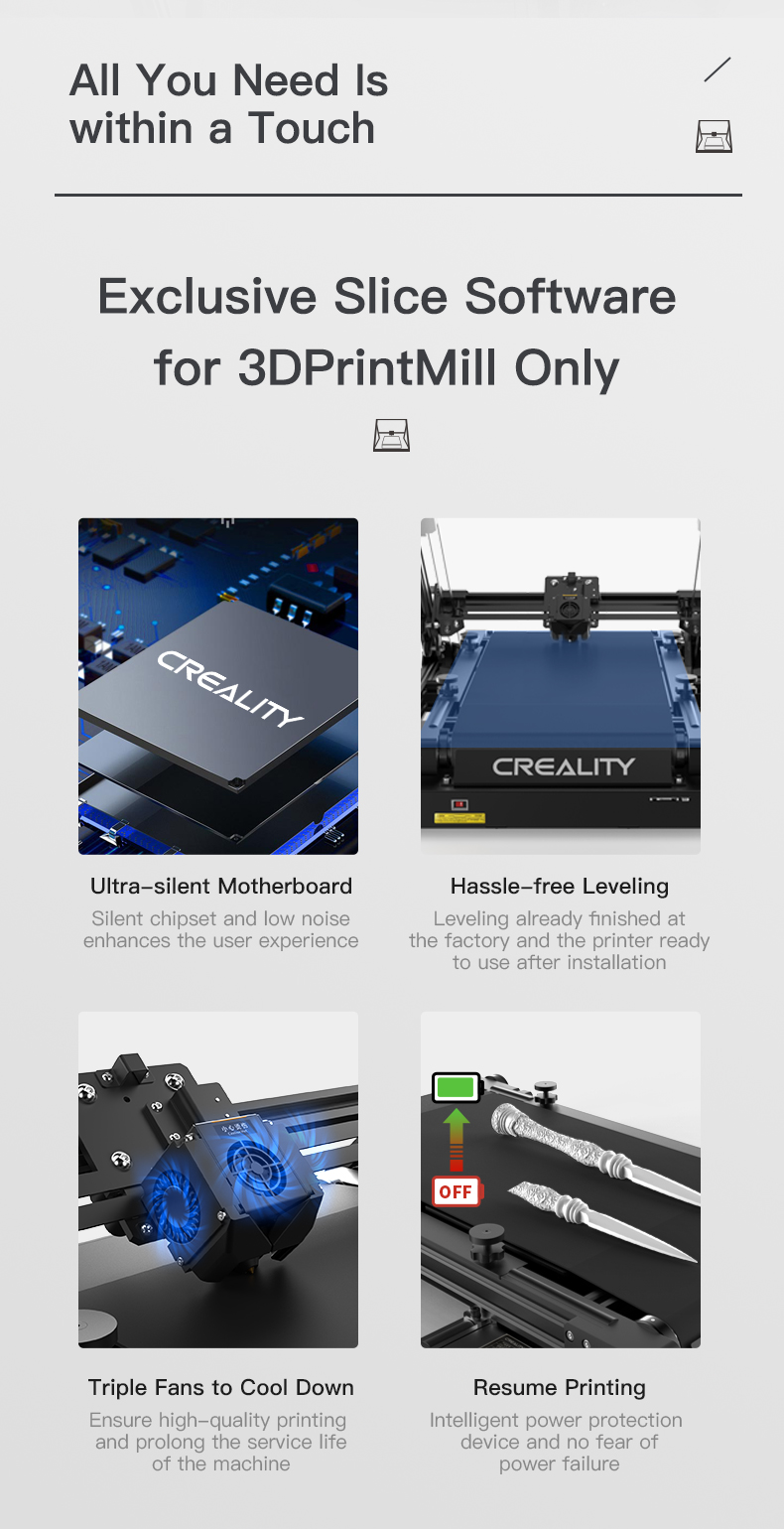 Creality CR-30 PrintMill Belt 3D Printer at SoluNOiD.dk